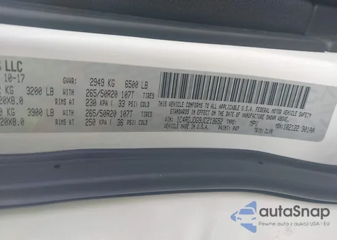 2018 Dodge Durango Gt Awd из США, поврежденный, VIN 1C4RDJDG9JC213652